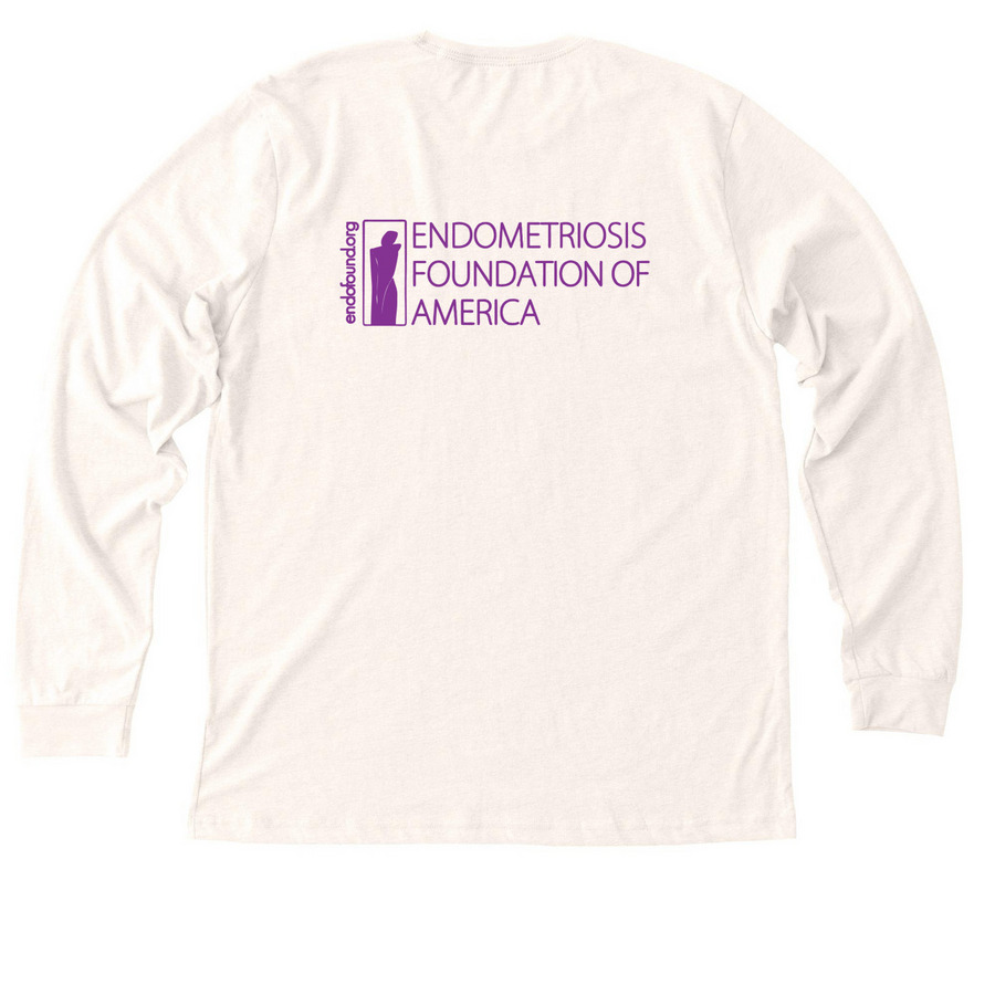 End Endo 5K Premium Long Sleeve T-shirt, a Heather Natural Premium Long Sleeve Tee (back-view)
