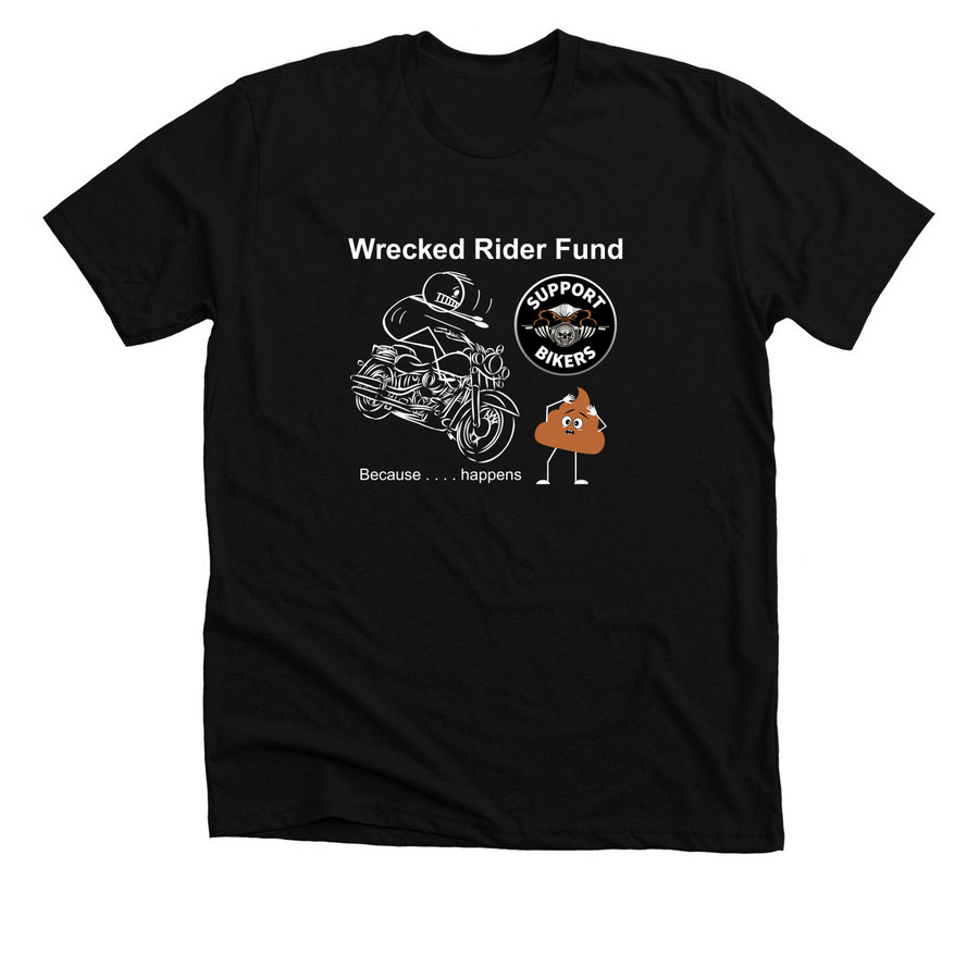Wrecked Rider, a Solid Black Blend Premium Unisex Tee