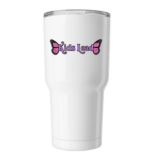 Kids Lead Travel, a White Insulated Tumbler