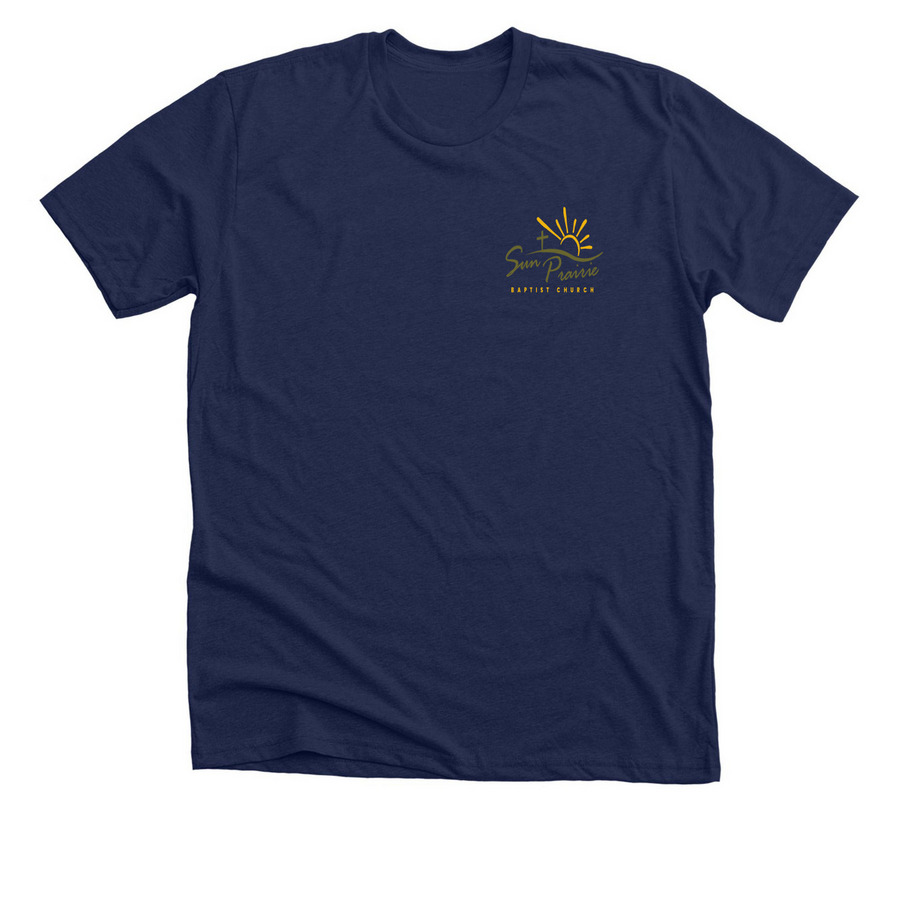 Sun Prairie Baptist&nbsp;, a Solid Navy Blend Premium Unisex Tee