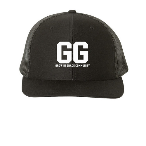 Grow in Grace Merch, a Black Printed Snapback Trucker Cap