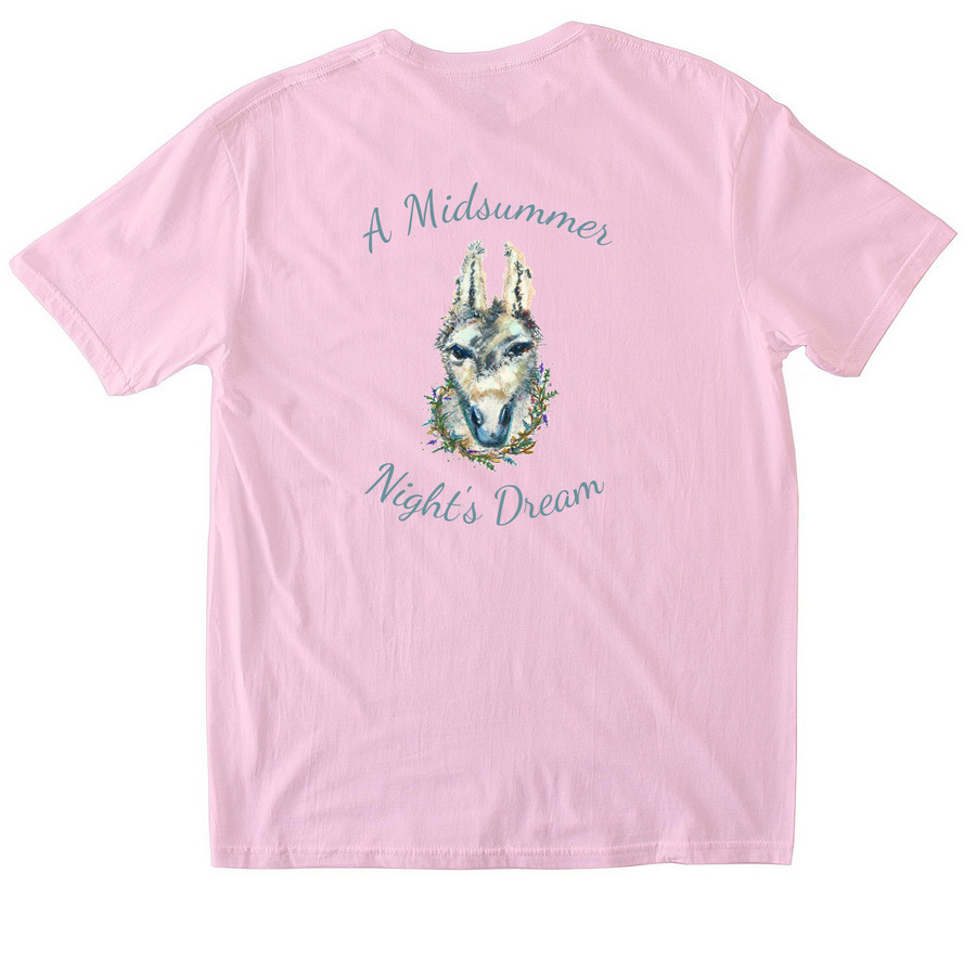 A Midsummer Night's Dream - Bottom the Donkey, a Light Pink Softstyle Cotton Tee (back-view)