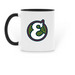 Englert Mugs, a Black Two-Tone Ceramic Mug (back-view)