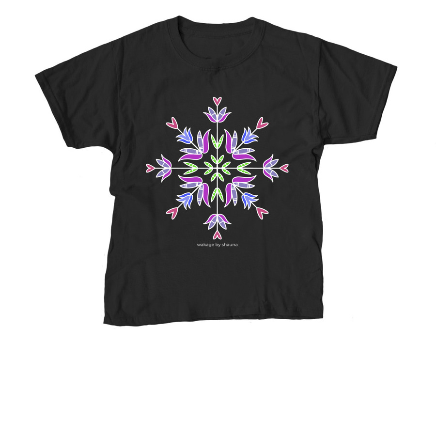 Pastel florals, a Black Youth Unisex Tee