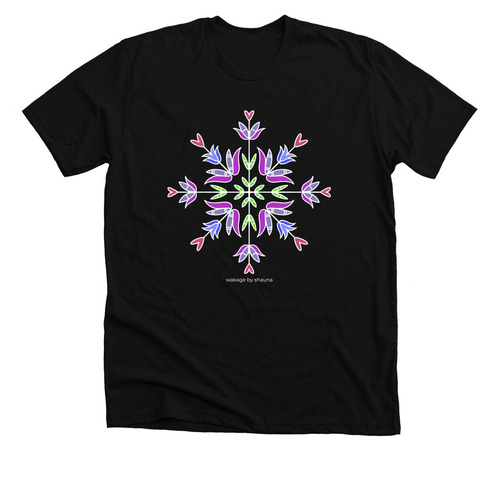 Pastel florals, a Solid Black Blend Premium Unisex Tee