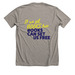 Liberate Two-Sided Tee, a Heather Stone Premium Unisex Tee (back-view)