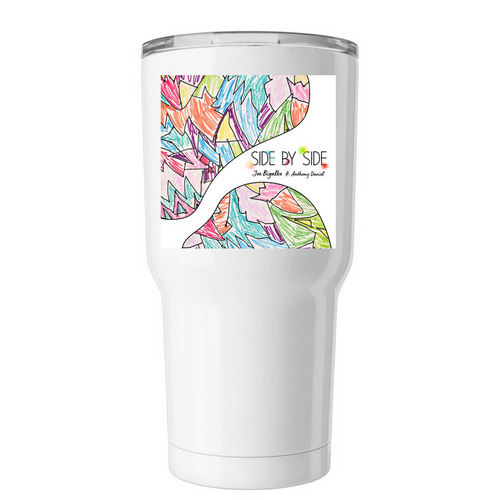 Side By Side, a White Insulated Tumbler
