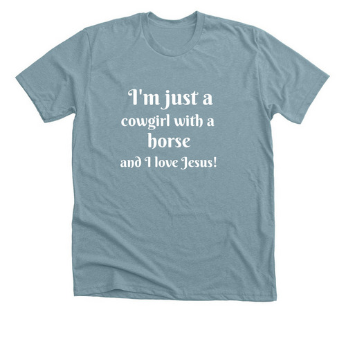 Cute girls top, a Heather Blue Lagoon Premium Unisex Tee