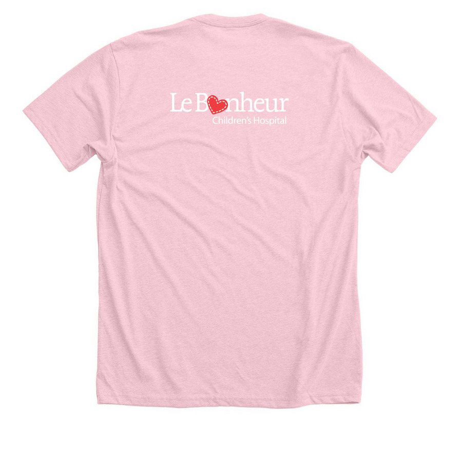Happiest Nurse on Earth, a Heather Pink Premium Unisex Tee (back-view)