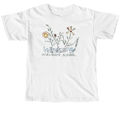 Windsong Flower Field, a White Comfort Colors Unisex Tee