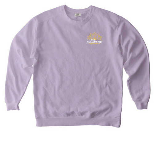 (White Logo) Crewnecks & Hoodies, a Orchid Comfort Colors Crewneck Sweatshirt