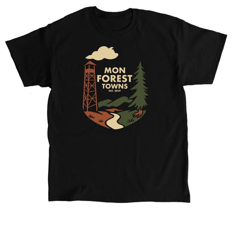 Towers and Trees Tee, a Black Classic Unisex Tee