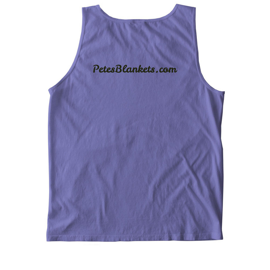 The Frogger., a Violet Comfort Colors Tank Top (back-view)