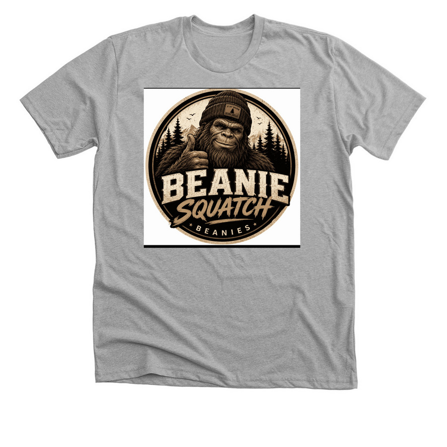 Beanie Squatch&nbsp;, a Athletic Heather Premium Unisex Tee