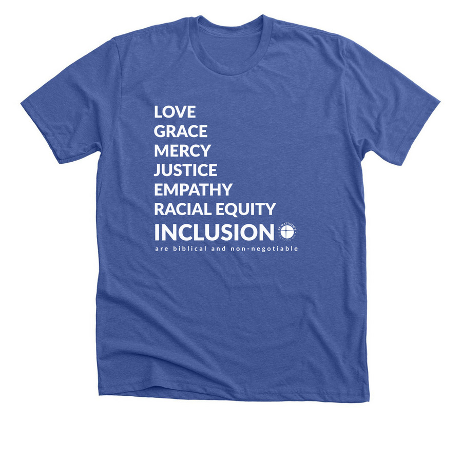 St. Matthew's Non-Negotiables, a Solid True Royal Premium Unisex Tee