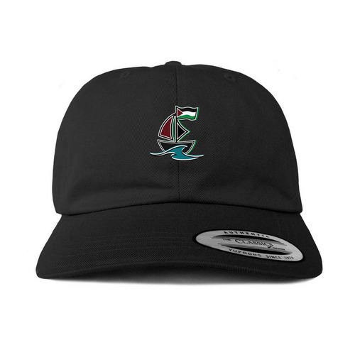 RU.GAZA FLOTILLA HAT&nbsp;, a Black Printed Classic Baseball Cap
