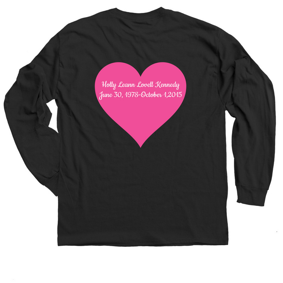 Holly's Hope Merchandise&nbsp;, a Black Classic Long Sleeve Tee (back-view)