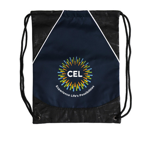 Drawstring Bag with Color Logo, a True Navy Rival Cinch Pack