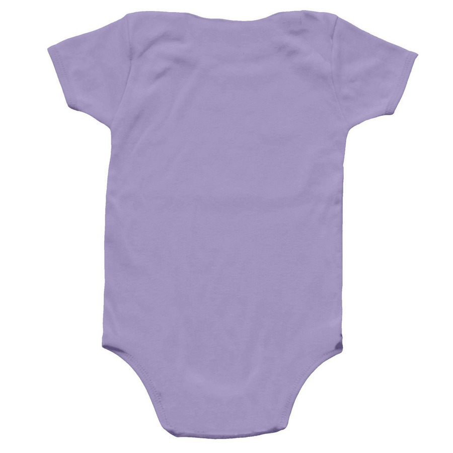 "Schmutz" Infant Onesie, a Lavender Infant Onesie (back-view)