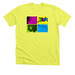 Jera Logo 4 Box Primary Tee 1, a Neon Yellow Premium Unisex Tee