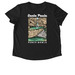 Santa Paula Punch Bowls (version #2), a Space Black Allmade Eco Triblend Women?s Scoop Neck Tee (back-view)