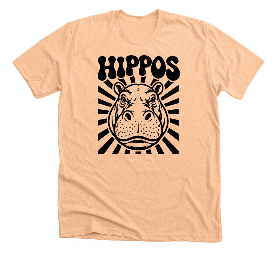 Hippos, a Heather Peach Premium Unisex Tee