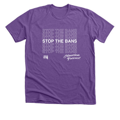 Stop the Bans, a Heather Team Purple Premium Unisex Tee