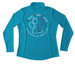 Athletic Zip Logo, a Atomic Blue Women's Performance Quarter Zip Pullover (back-view)