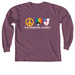 Peace, Love Episcopal, a Berry Comfort Colors Long Sleeve Tee