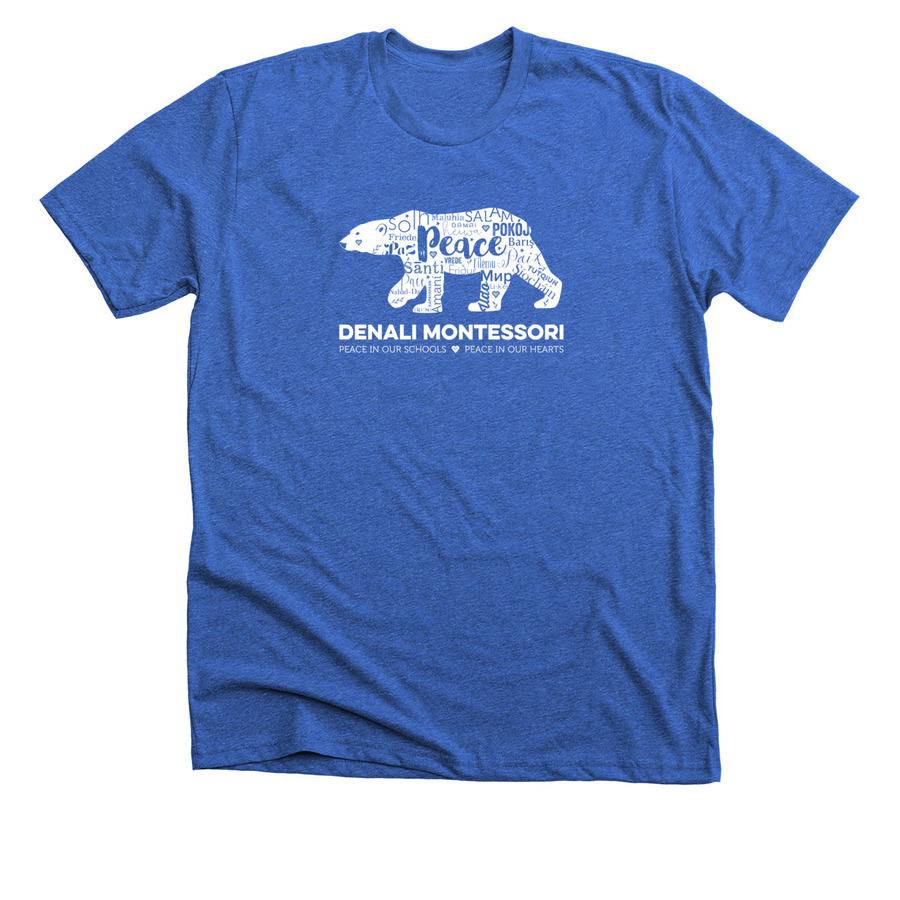 Polar Peace Bear, a Heather True Royal Premium Unisex Tee