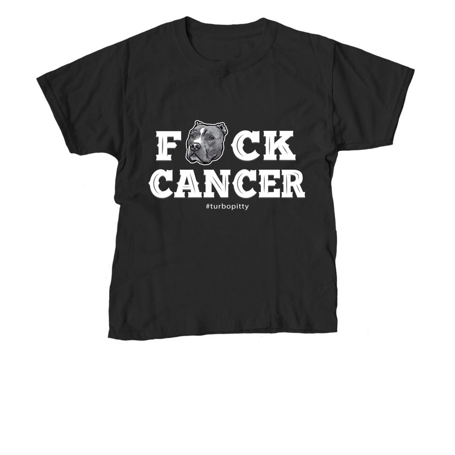 F CANCER, a Black Youth Unisex Tee