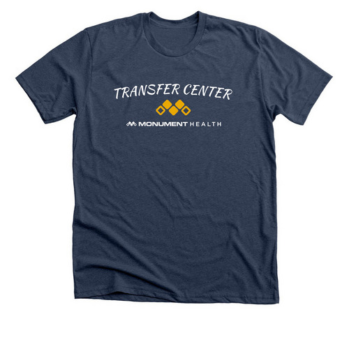 Transfer Center Shirts, a Heather Navy Premium Unisex Tee