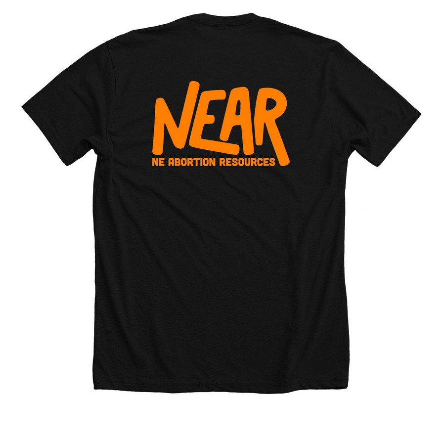 Shuck Abortion Stigma, a Solid Black Blend Premium Unisex Tee (back-view)