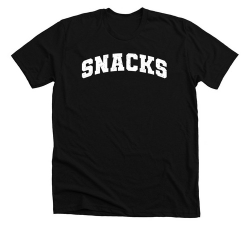 Snacks, a Solid Black Blend Premium Unisex Tee