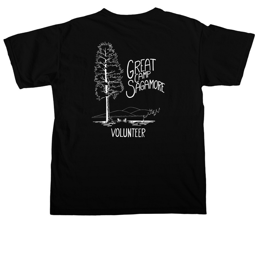 Member-Volunteer Apparel, a Black Comfort Colors Unisex Tee (back-view)