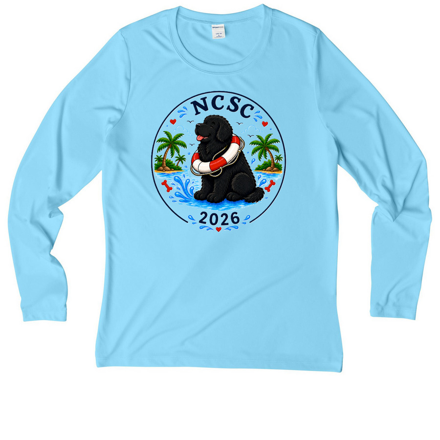 NCSC Water Test 2026, a Light Blue Women's UV Performance Long Sleeve Tee