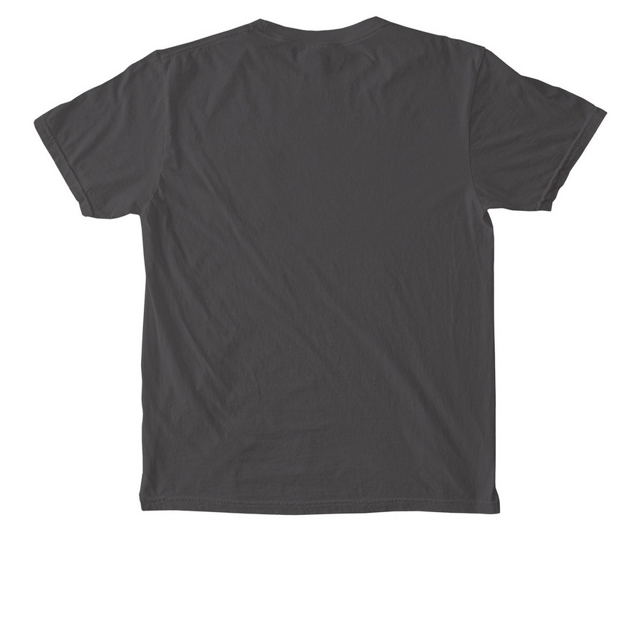 The Nonbinarian Comrade, a Pepper Comfort Colors Pocket Tee (back-view)