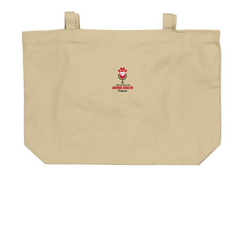The People of Animal Health Podcast Tote Bag, a Oyster Large Organic Cotton Tote Bag