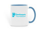 Parkinson's Foundation Mug, a Light Blue Two-Tone Ceramic Mug