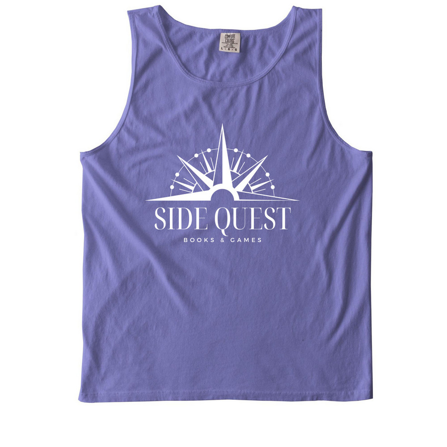Side Quest Logo Apparel, a Violet Comfort Colors Tank Top