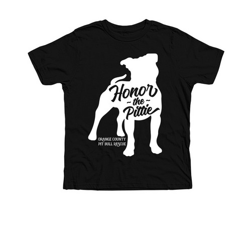 OCPBR - Honor the Pittie, a Solid Black Blend Premium Youth Tee