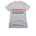 WARNING, a Dark Heather Grey Women's Slim Fit Tee