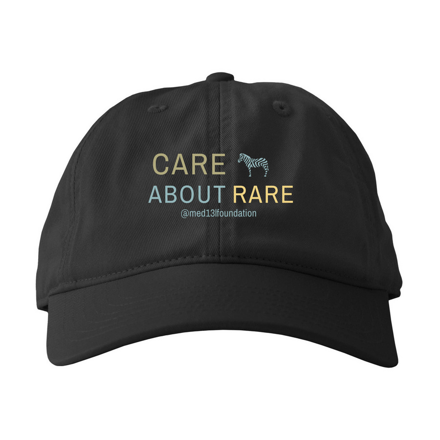 Care About Rare Baseball Cap, a Black Printed Eco Baseball Cap