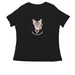 tiny cat energy&nbsp;, a Black Women's Relaxed V-Neck Tee
