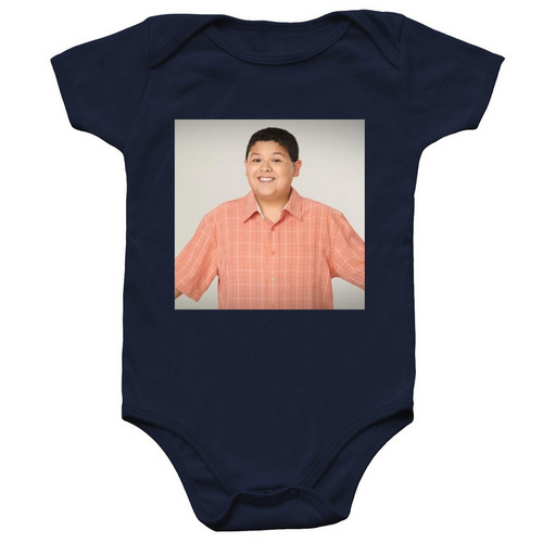 Yn CrashOut FreeForms Black BrownSkin, a Navy Infant Onesie