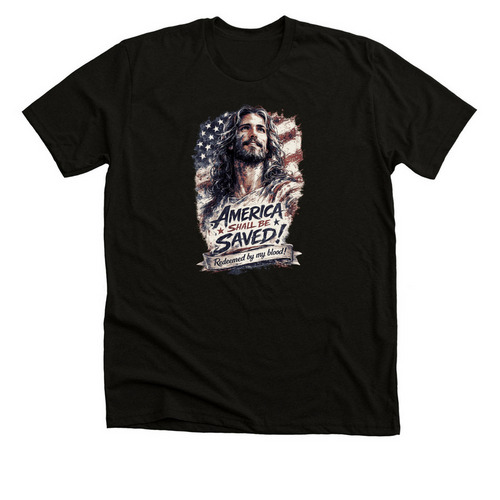 Freedom in Christ, a Black Heather Premium Unisex Tee
