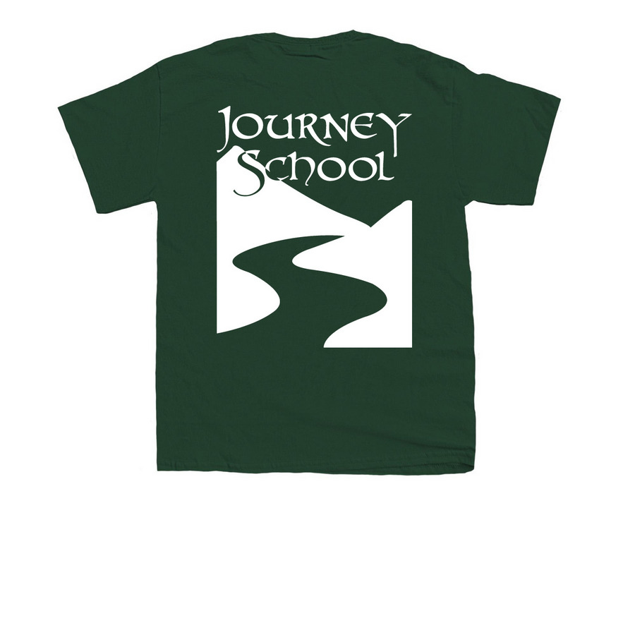Youth Tees and Hoodies, a Forest Green Youth Unisex Tee (back-view)