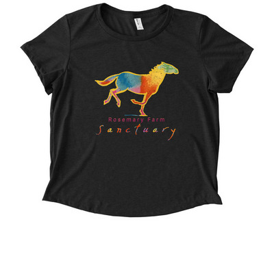 RF Tie Dye! the tank/short sleeve version!, a Space Black Allmade Eco Triblend Women?s Scoop Neck Tee