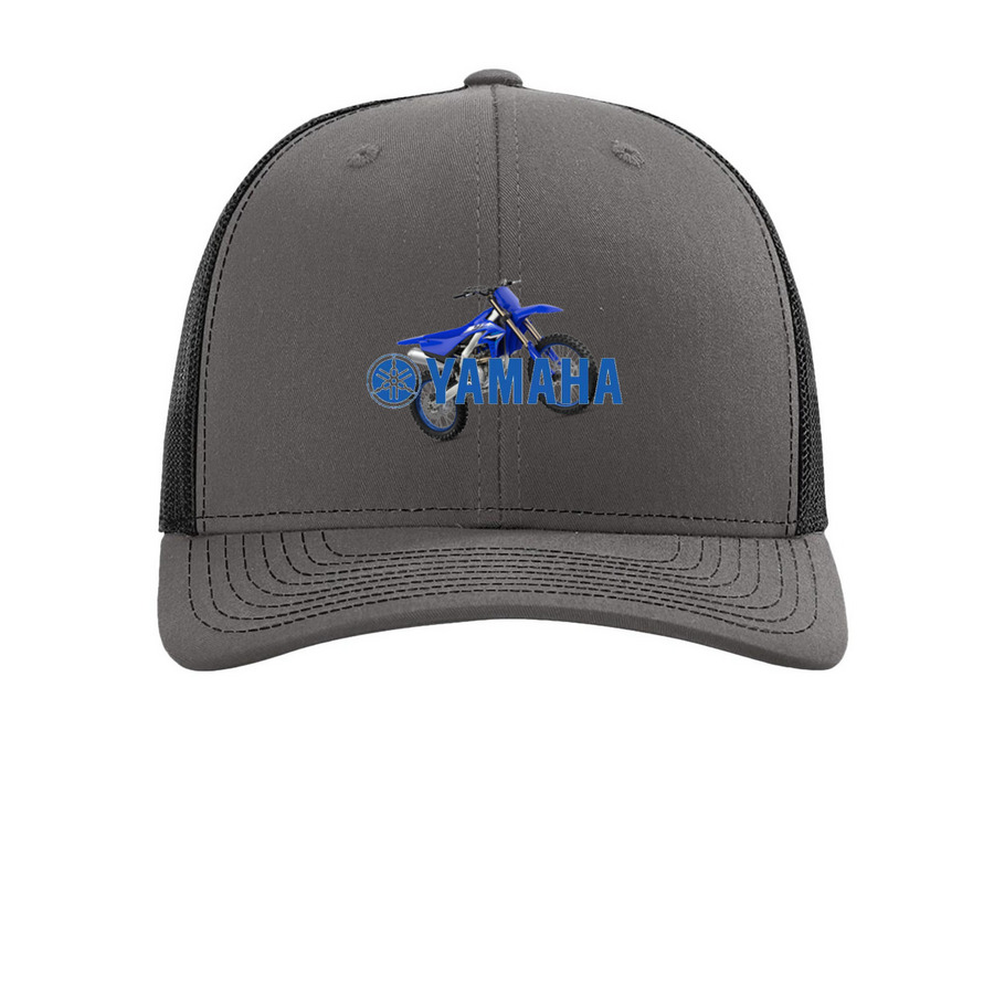 Yamaha Hat, a Charcoal/ Black Printed Snapback Trucker Cap