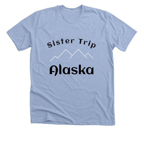 Sister Trip&nbsp;, a Heather Baby Blue Premium Unisex Tee